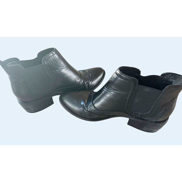 MATISSE Brogue Detail Chelsea Ankle Boot Bootie Black Size 7.5 - Picture 6 of 8